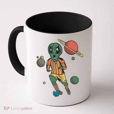 Alien Space Soccer Player Coffee Mug