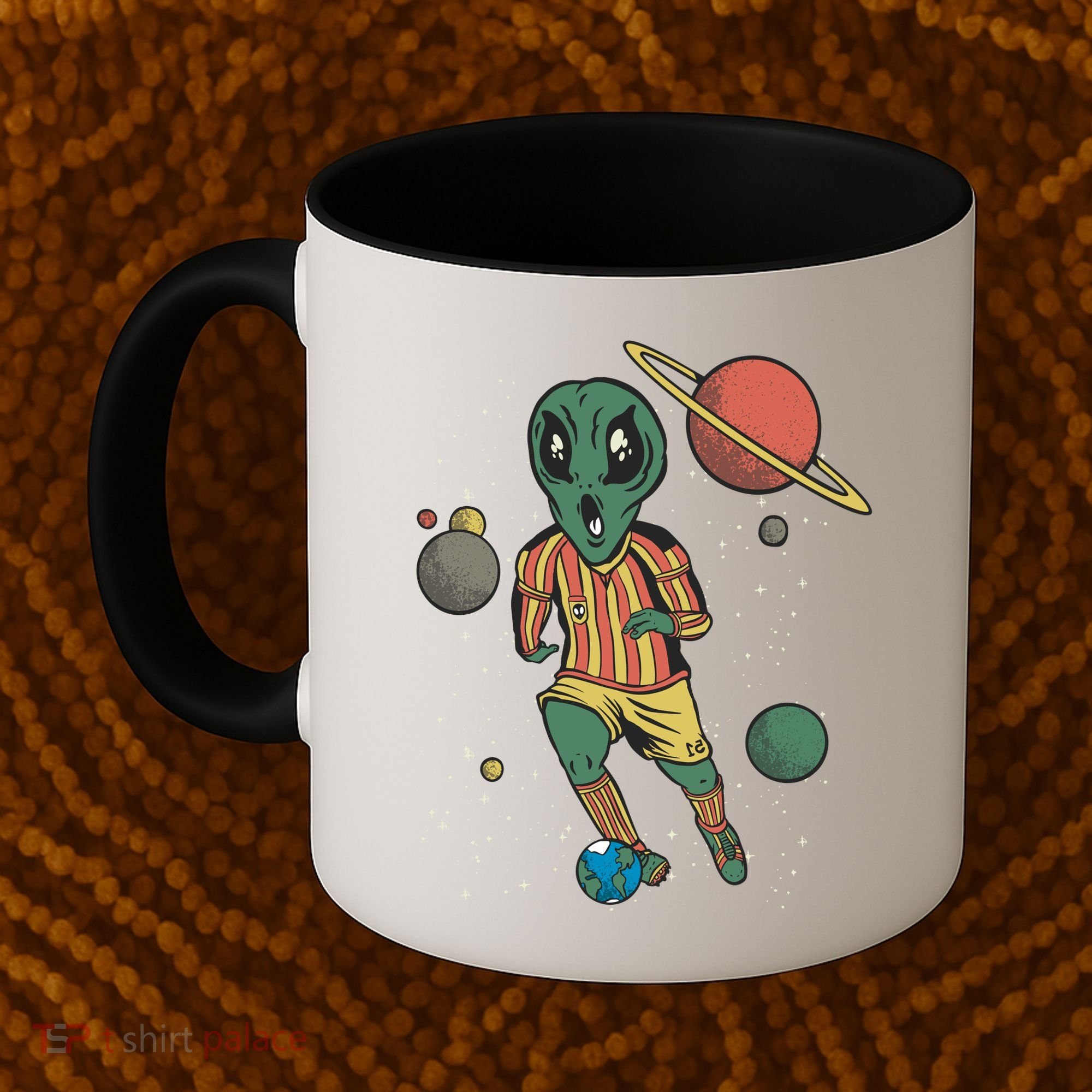 Alien Space Soccer Player Coffee Mug
