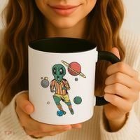 Alien Space Soccer Player Coffee Mug thumb 3