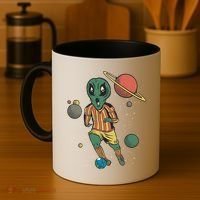 Alien Space Soccer Player Coffee Mug thumb 4