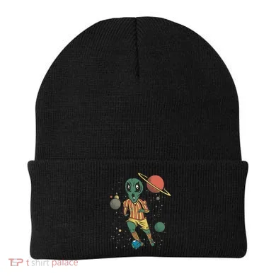 Alien Space Soccer Player Beanie