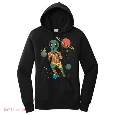 Alien Space Soccer Player Women's Hoodie
