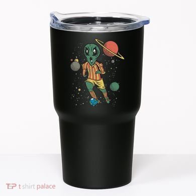 Alien Space Soccer Player Tumbler