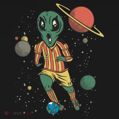 Alien Space Soccer Player Cooling Performance Long Sleeve Crew
