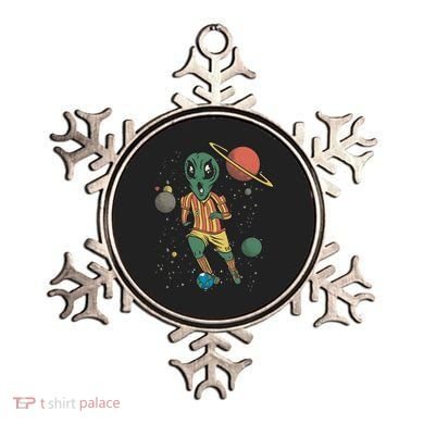 Alien Space Soccer Player Ornament