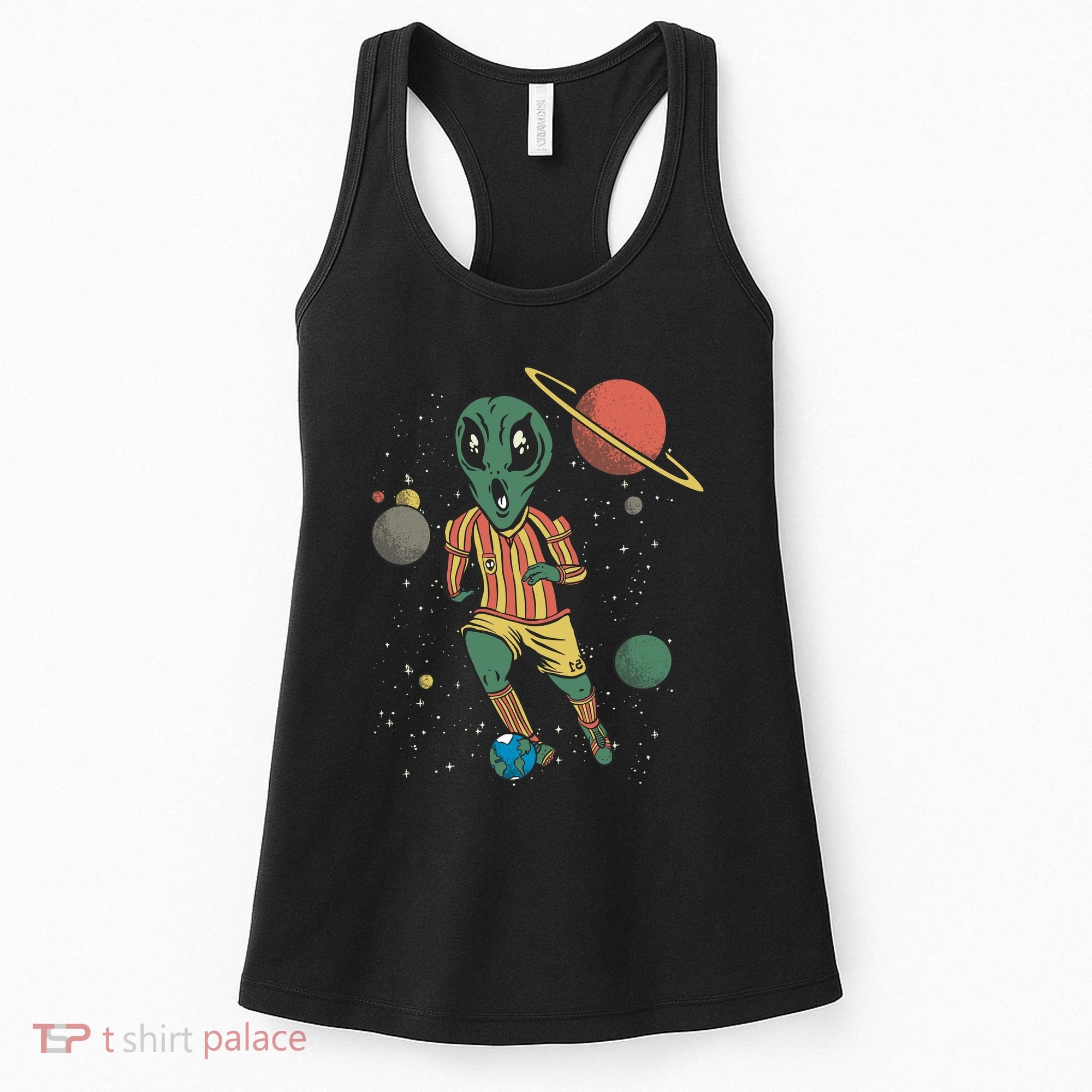 Alien Space Soccer Player Women's Tank Top