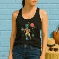 Alien Space Soccer Player Women's Tank Top thumb 2