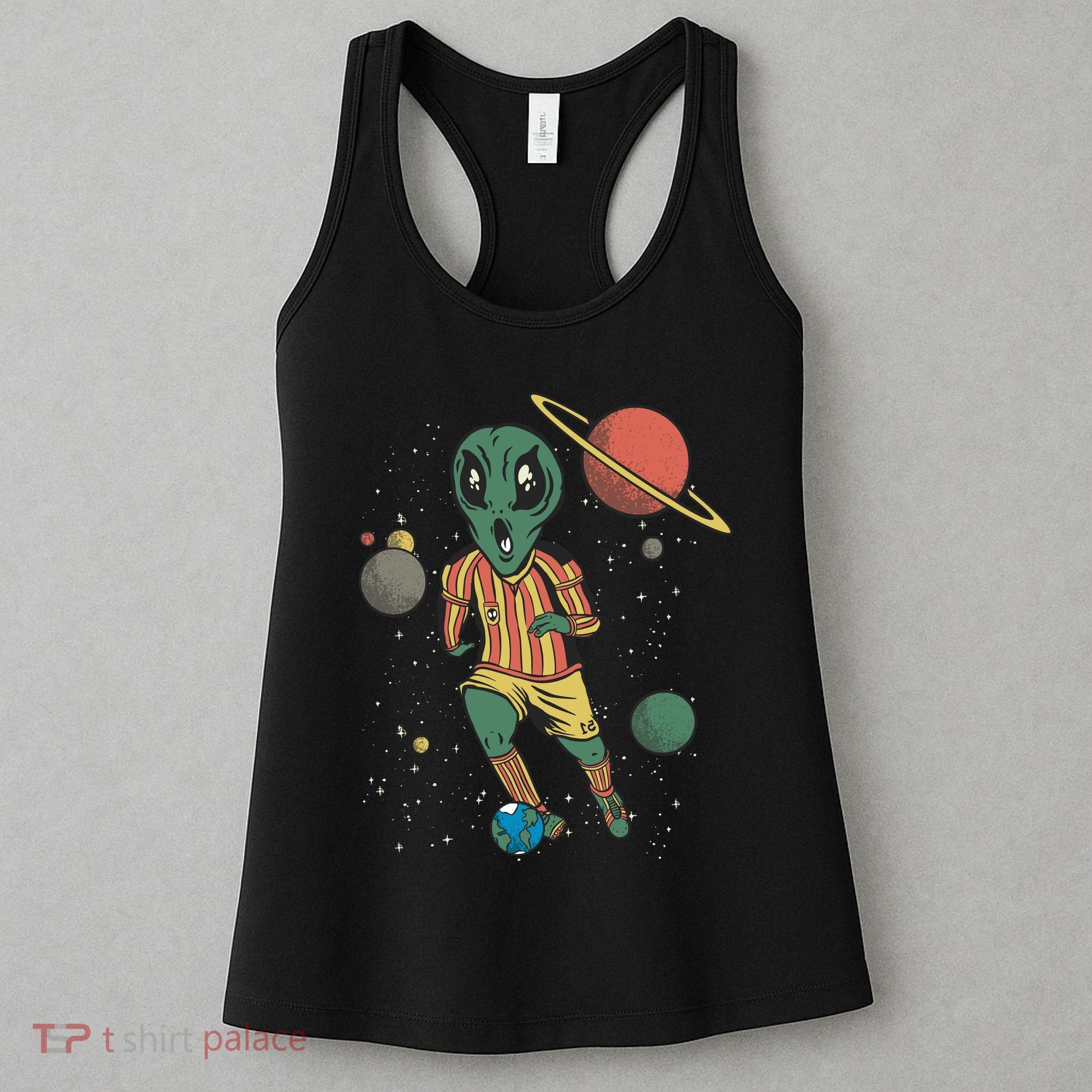 Alien Space Soccer Player Women's Tank Top