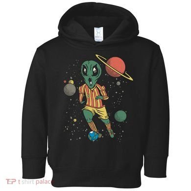 Alien Space Soccer Player Toddler Hoodie