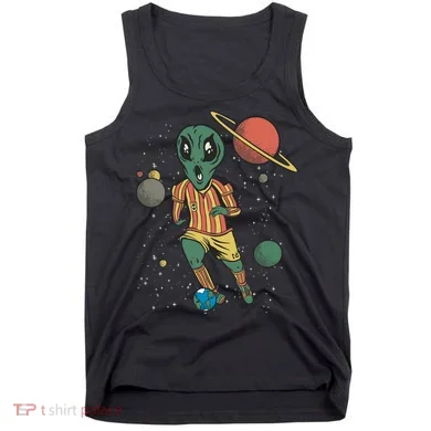 Alien Space Soccer Player Tank Top