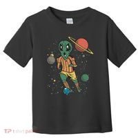 Alien Space Soccer Player Toddler T-Shirt thumb 0