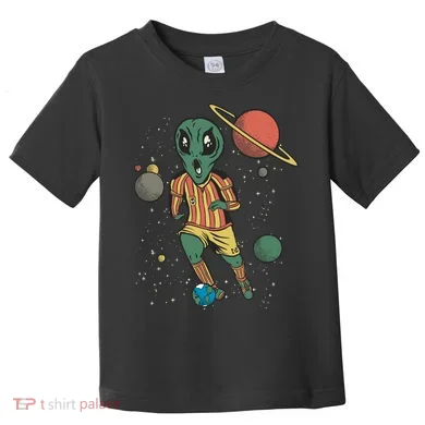 Alien Space Soccer Player Toddler T-Shirt