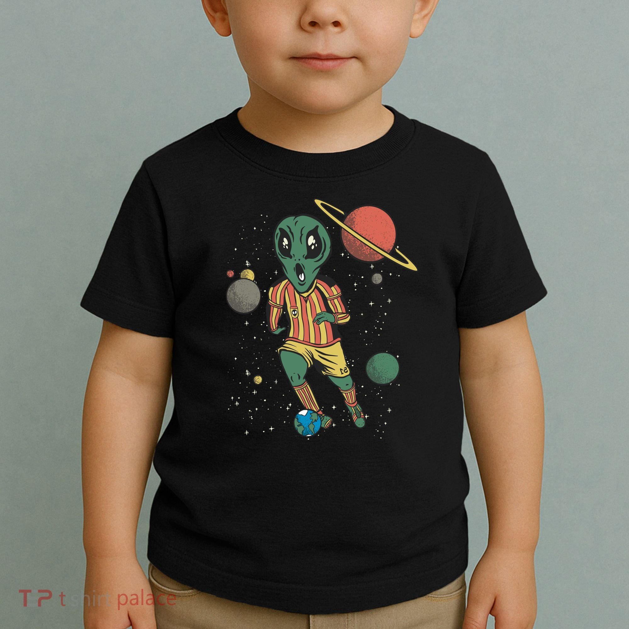 Alien Space Soccer Player Toddler T-Shirt