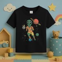 Alien Space Soccer Player Toddler T-Shirt thumb 3