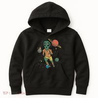Alien Space Soccer Player Kids Hoodie thumb 0