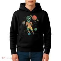 Alien Space Soccer Player Kids Hoodie thumb 4
