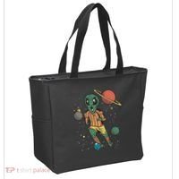 Alien Space Soccer Player Tote Bag thumb 2