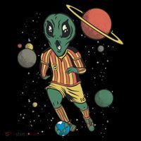 Alien Space Soccer Player Tote Bag thumb 4