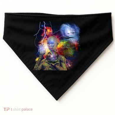 Alien Ufo In Space USA-Made Doggie Bandana