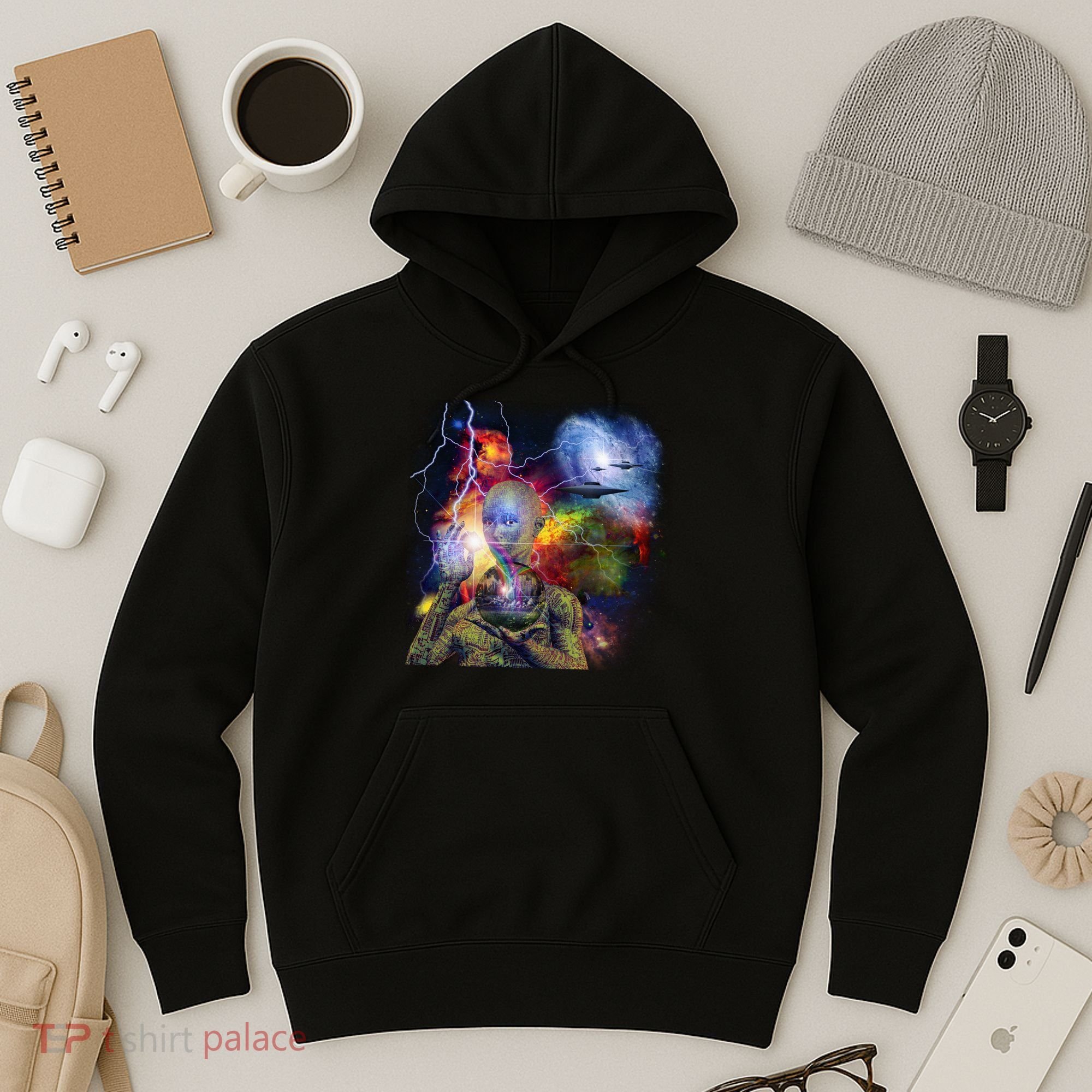 Alien Ufo In Space Hoodie