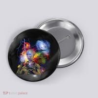 Alien Ufo In Space Button thumb 0