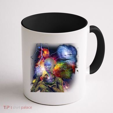 Alien Ufo In Space Coffee Mug back