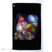 Alien Ufo In Space Golf Towel thumb 0