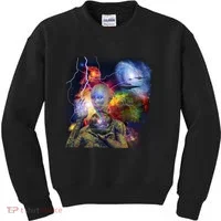 Alien Ufo In Space Kids Sweatshirt thumb 0