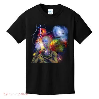 Alien Ufo In Space Kids T-Shirt