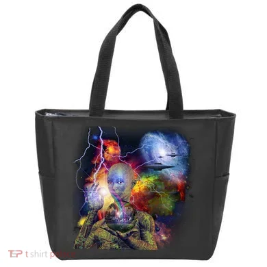 Alien Ufo In Space Tote Bag