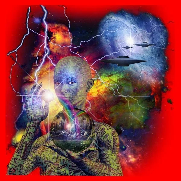 Alien Ufo In Space Santa Hat