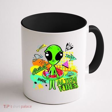 Alien Vibes Summertime Coffee Mug back