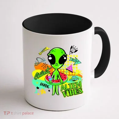 Alien Vibes Summertime Coffee Mug back