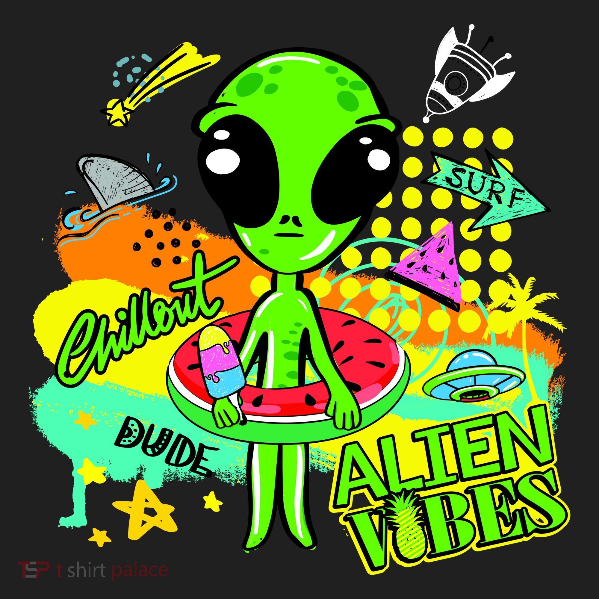 Alien Vibes Summertime Tumbler