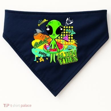 Alien Vibes Summertime USA-Made Doggie Bandana