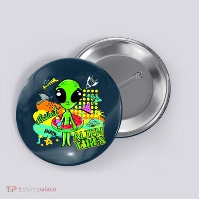 Alien Vibes Summertime Button
