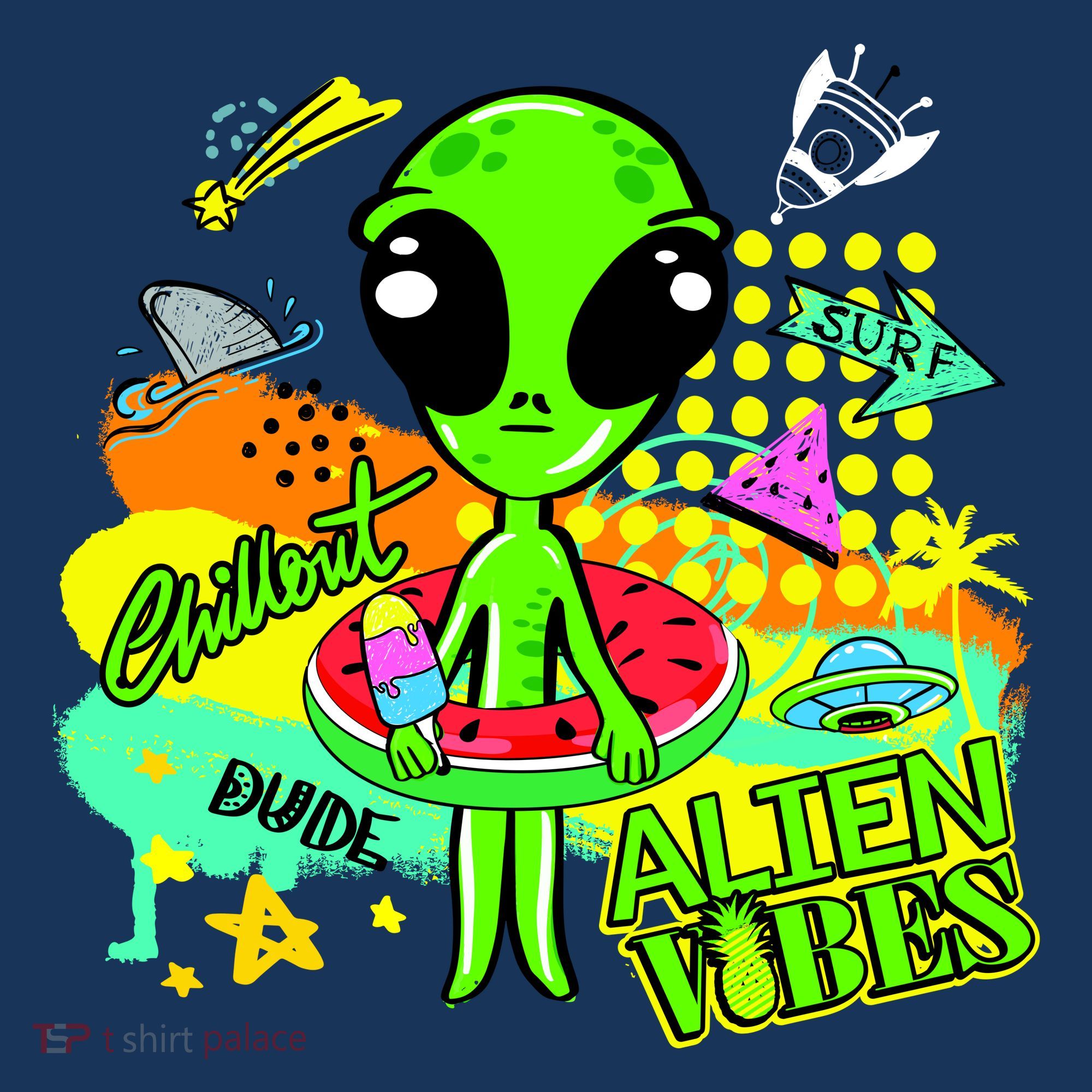Alien Vibes Summertime Mousepad