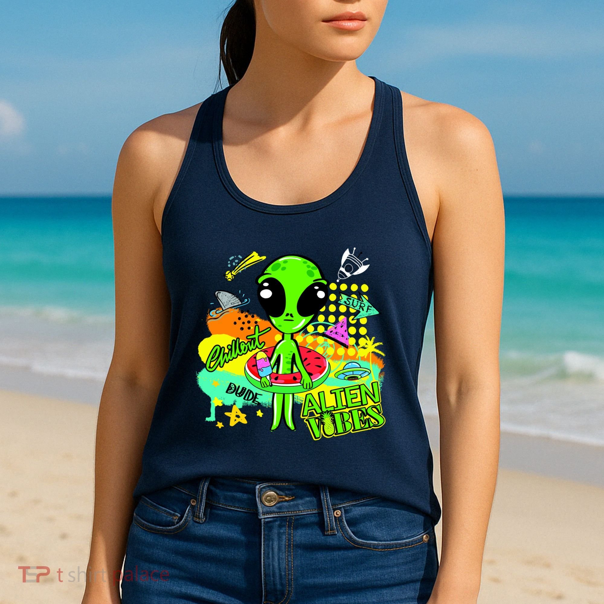 Alien Vibes Summertime Women's Tank Top