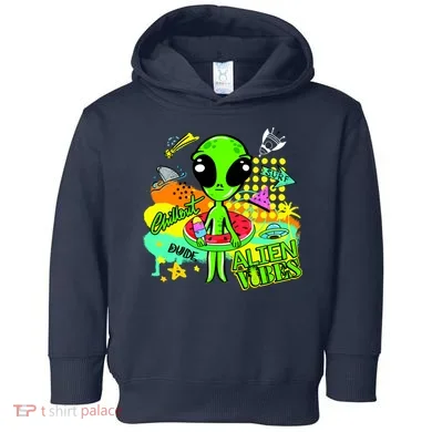 Alien Vibes Summertime Toddler Hoodie