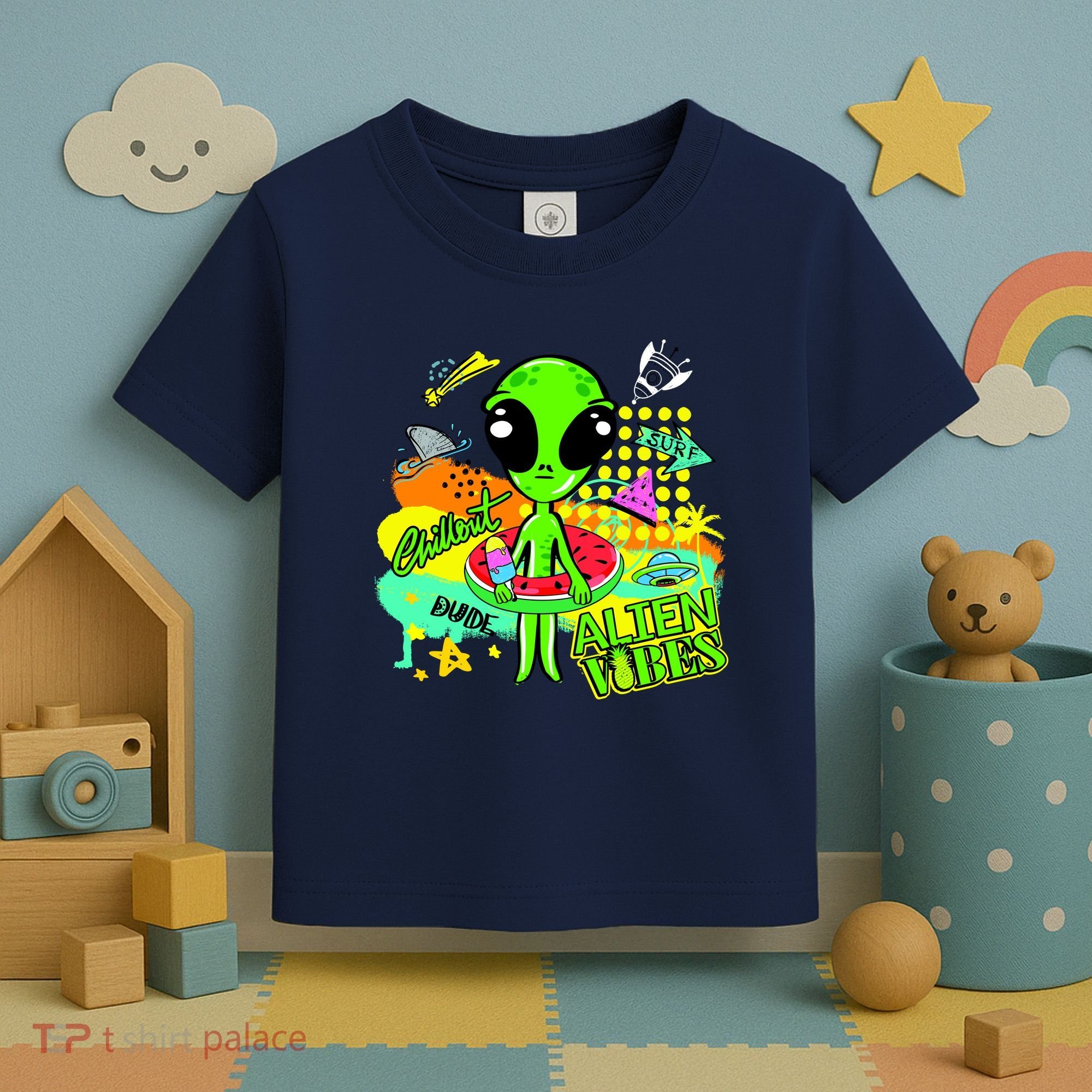 Alien Vibes Summertime Toddler T-Shirt