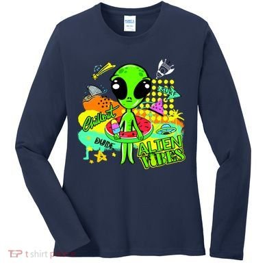Alien Vibes Summertime Women's Long Sleeve Shirt