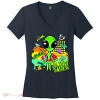 Alien Vibes Summertime Women's V-Neck T-Shirt thumb 0