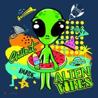 Alien Vibes Summertime Kids Sweatshirt thumb 2