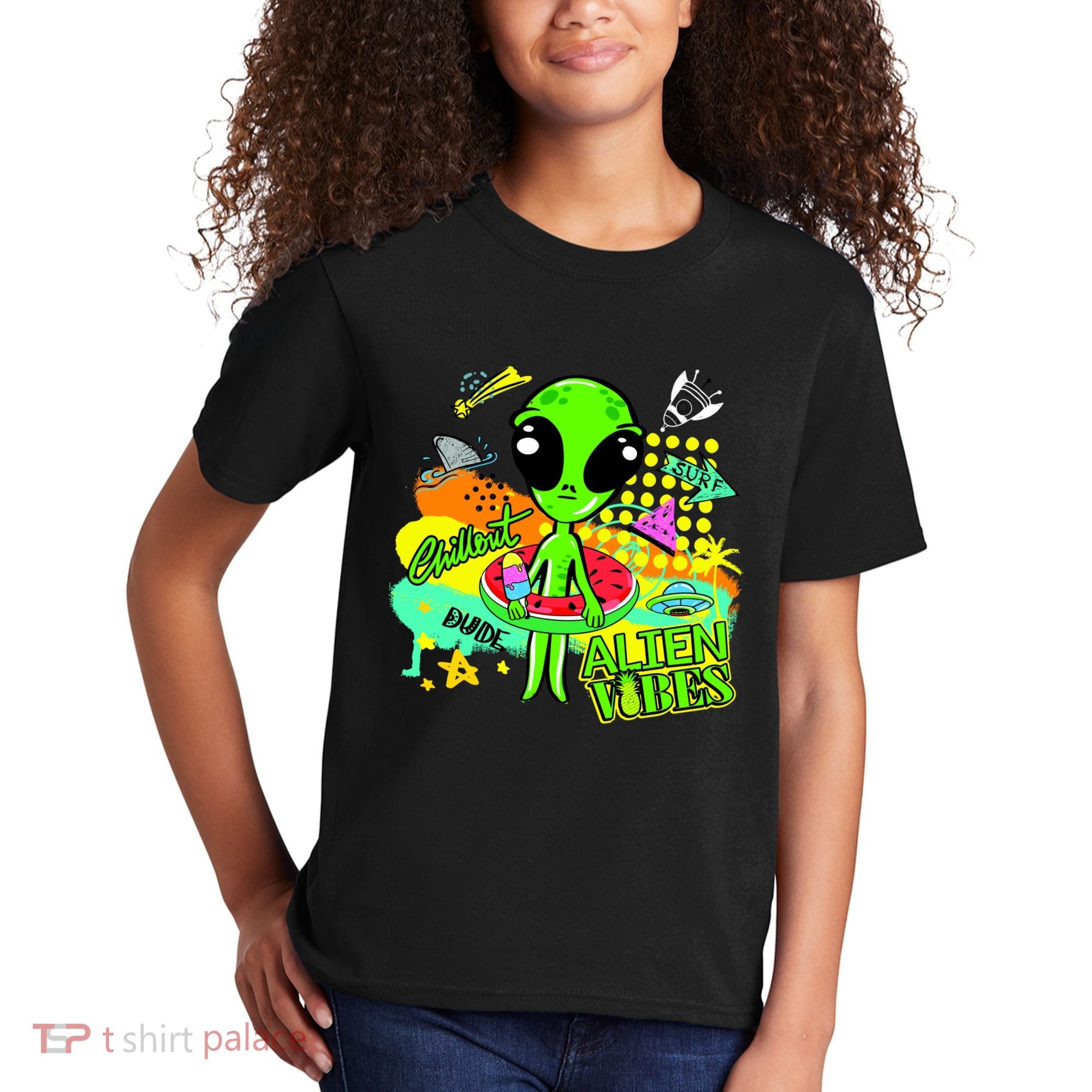 Alien Vibes Summertime Kids T-Shirt