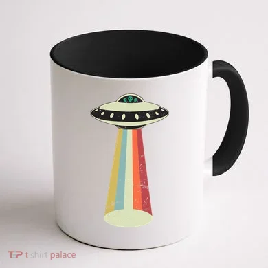 Alien Vintage UFO Space Ship Coffee Mug back
