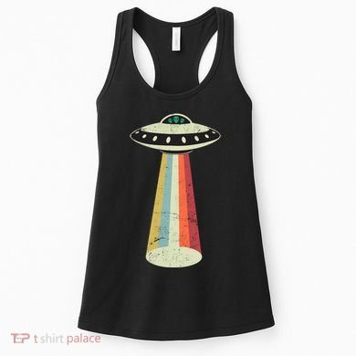 Alien Vintage UFO Space Ship Women's Tank Top
