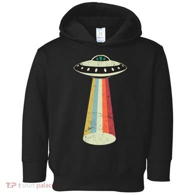 Alien Vintage UFO Space Ship Toddler Hoodie