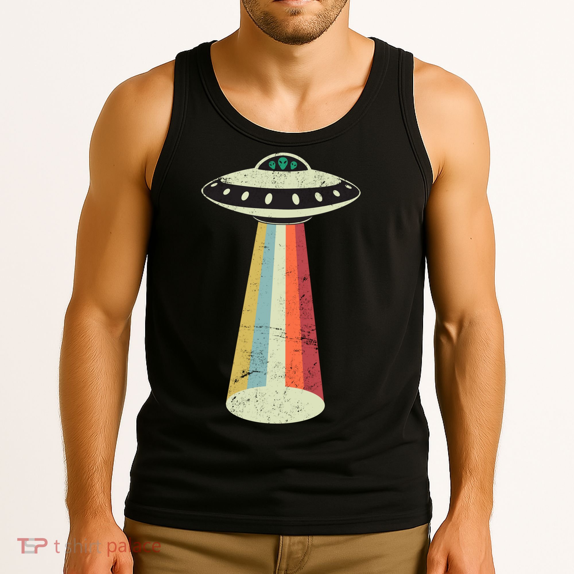 Alien Vintage UFO Space Ship Tank Top