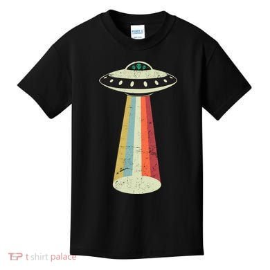 Alien Vintage UFO Space Ship Kids T-Shirt