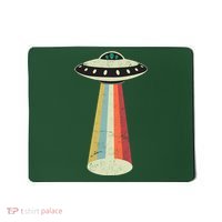Alien Vintage UFO Space Ship Mousepad thumb 0